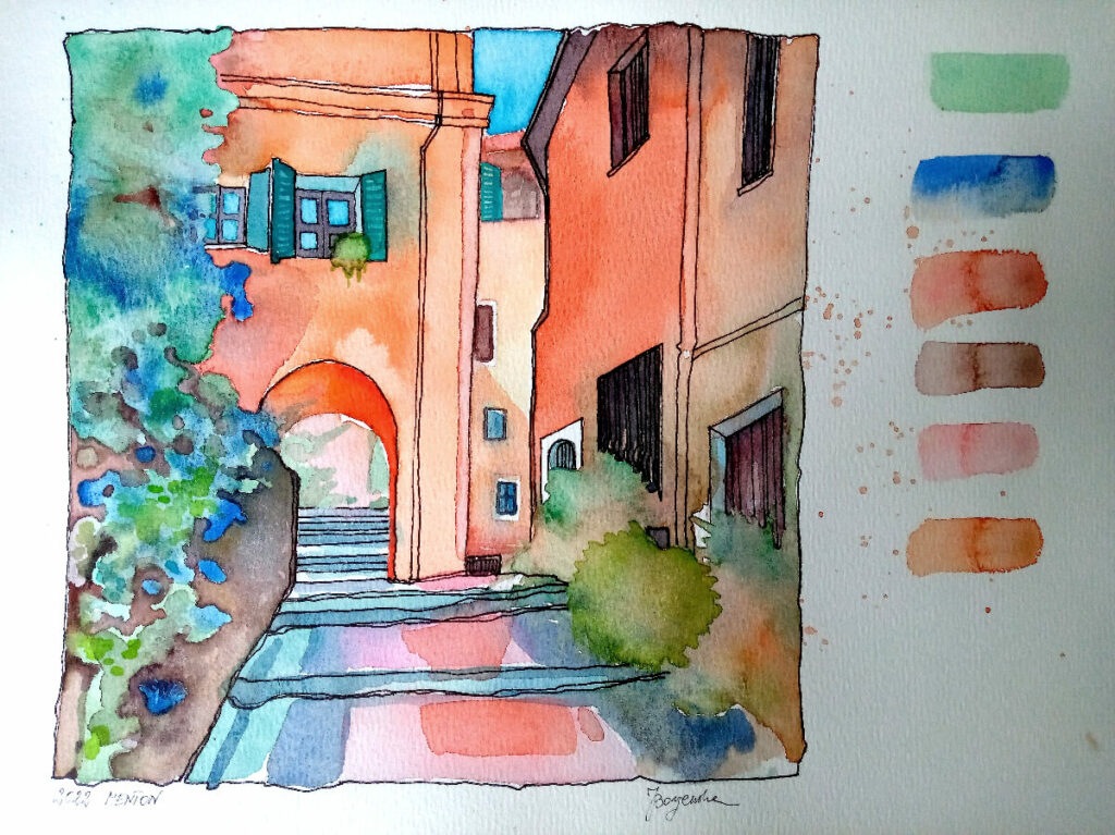 aquarelle menton 1