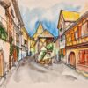 aquarelle eguisheim