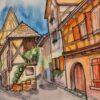 aquarelle eguisheim