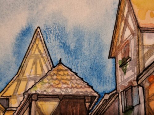 aquarelle eguisheim