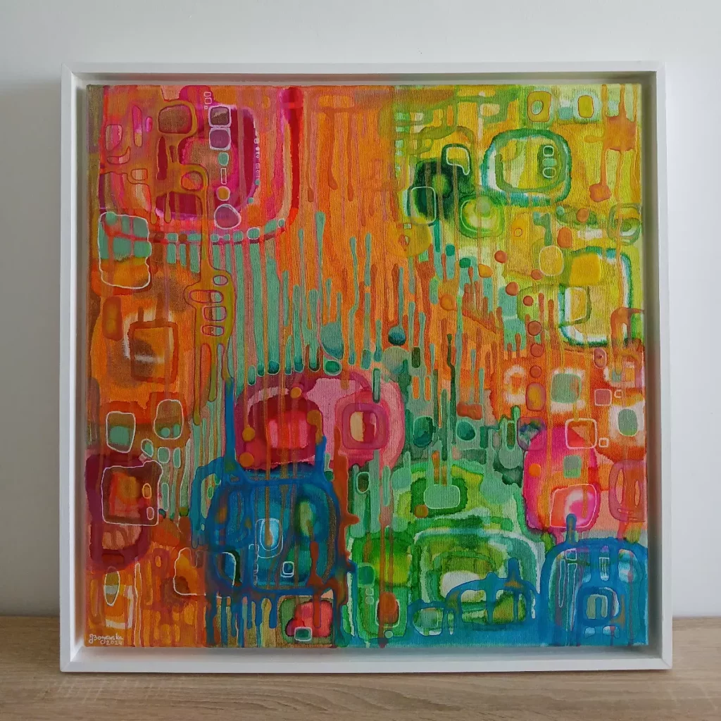 grand tableau abstrait 50cm x 50cm