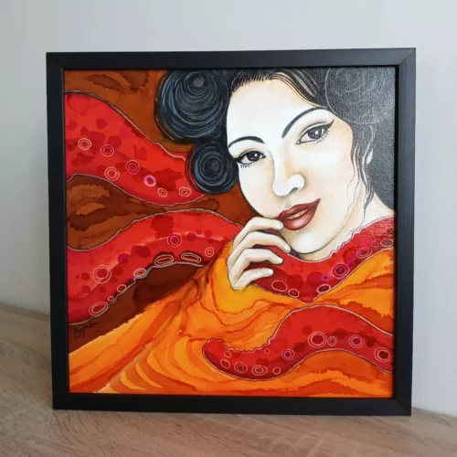 tableau geisha peinture 3