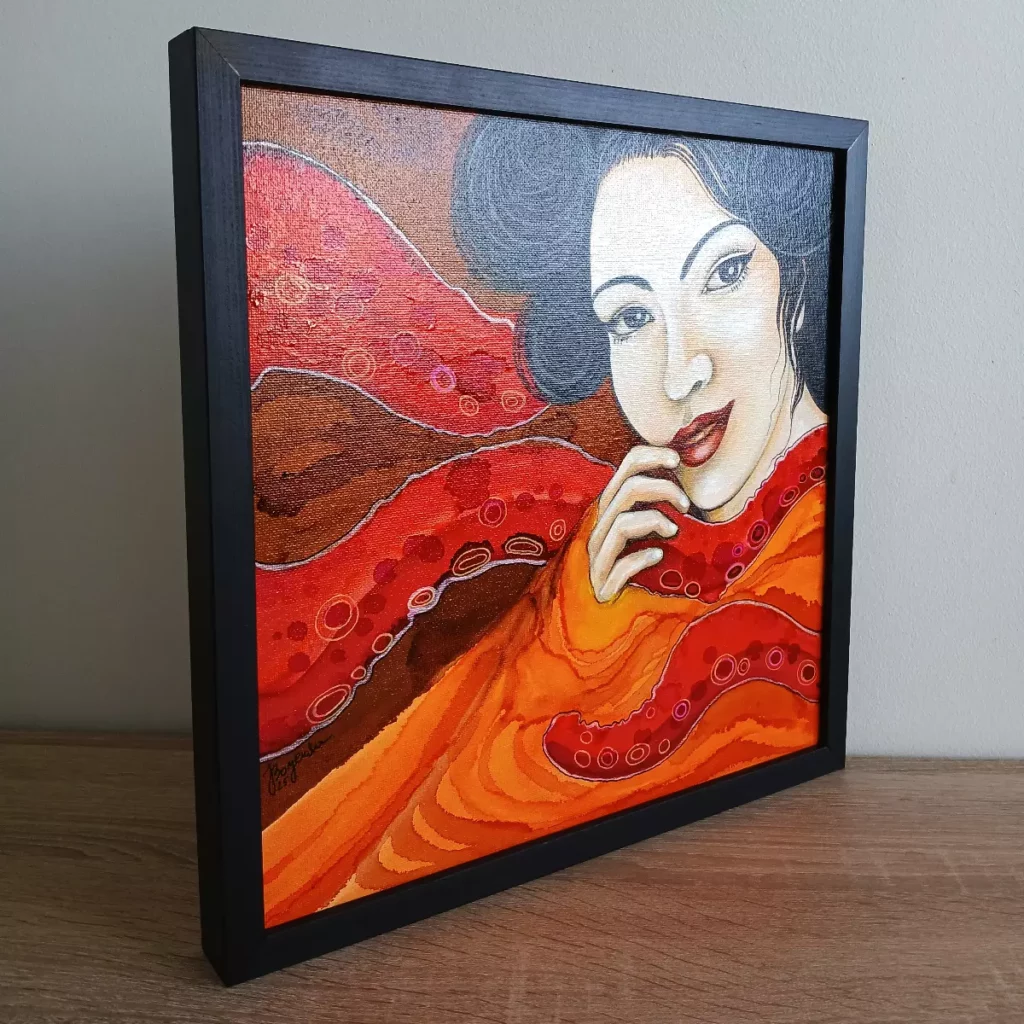 tableau geisha peinture 4